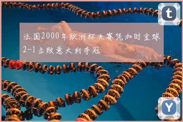 法国2000年欧洲杯决赛凭加时金球2-1击败意大利夺冠